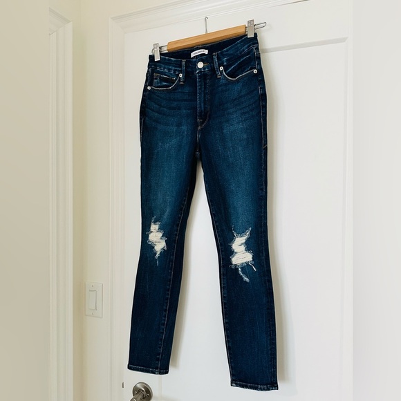 Good American good legs crop high rise jeans Size 27 (4) - Picture 3 of 5